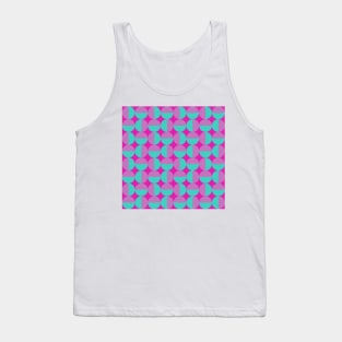 pink blue and purple mid century geometrical pattern Tank Top